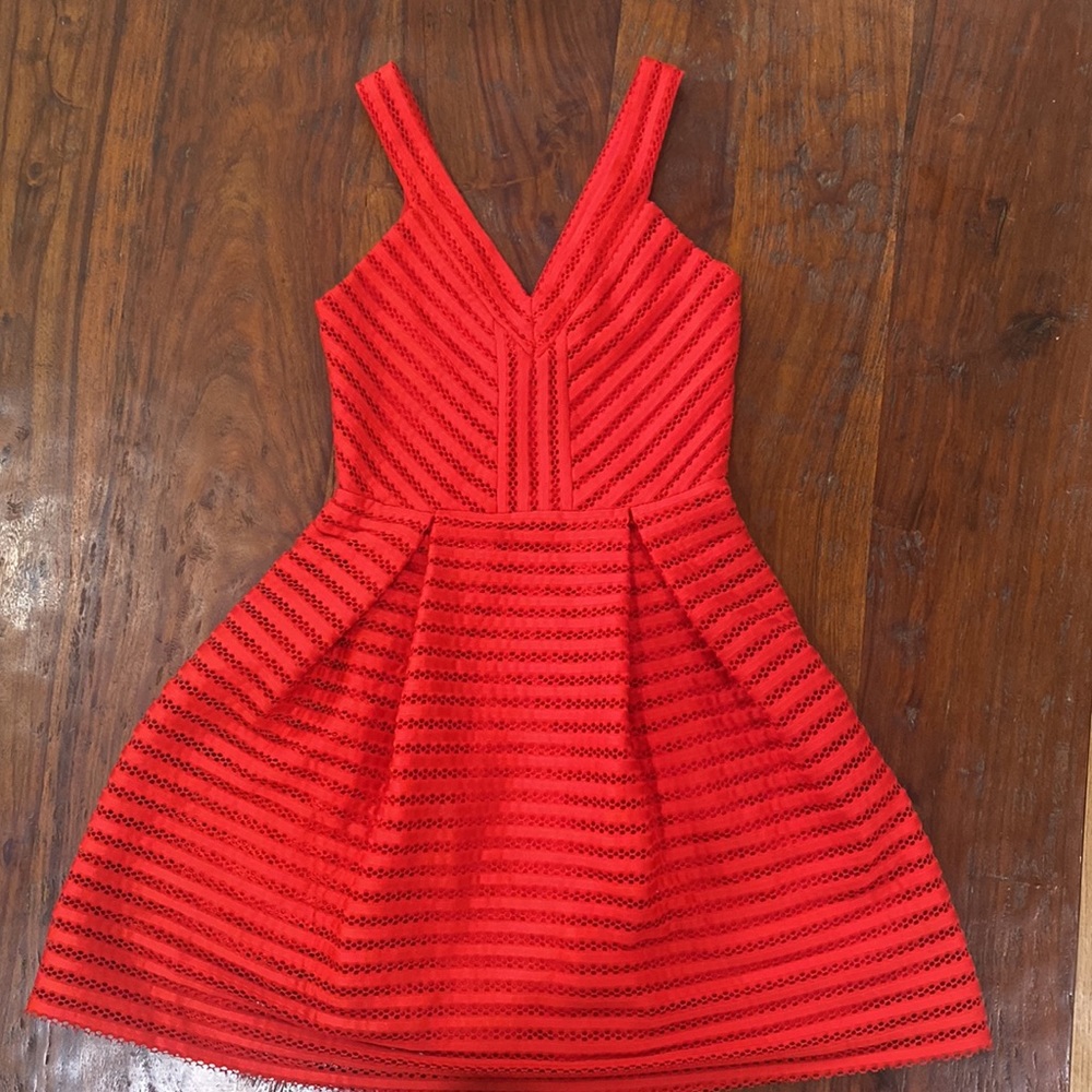 Red Flirty Babydoll A-Line Dress - Express - Size 0